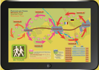 W-Tour, application sur le parcours oenologique